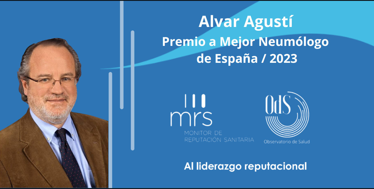 Dr. Alvar Agustí elegido mejor neumólogo de España en la 1ª edición de los Premios Merco