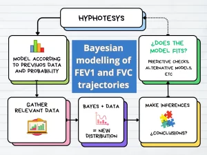 Bayesian modelling of FEV1 and FVC trajectories